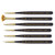 Princeton Mini-Detailer Brush Set, Synthetic Bristles, Short Handle Mixed Media Paintbrush, Black, 6 Pieces PBXP30506SET