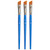 Princeton Select Artiste Angle Shader Brush, Synthetic Bristles, Short Handle Mixed Media Paintbrush, Jewel Blue, Size 1/2 Inch, Pack Of 3 PBXP3750AS050-3