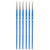 Princeton Select Artiste Spotter Brush, Synthetic Bristles, Short Handle Mixed Media Paintbrush, Jewel Blue, Size 5/0, Pack Of 6 PBXP3750SP50-6