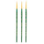 Princeton Lauren Round Brush, Synthetic Bristles, Short Handle Watercolor Paintbrush, Evergreen, Size 3/0, Pack Of 3 PBXP4350R30-3