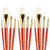 Princeton Realvalue Brush Set, White Taklon Bristles, Short Handle Mixed Media Paintbrush, Red, 4 Per Set, 3 Sets PBXPR9125-3