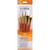 Princeton Realvalue Brush Set, White Taklon Bristles, Short Handle Mixed Media Paintbrush, Orange, 5 Pieces PBXPR9152