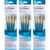 Princeton Realvalue Brush Set, Gold Taklon Bristles, Short Handle Mixed Media Paintbrush, Blue, 4 Per Set, 3 Sets PBXPR9173-3