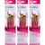Princeton Realvalue Brush Set, White Taklon Bristles, Short Handle Mixed Media Paintbrush, Pink, 4 Per Set, 3 Sets PBXPR9182-3