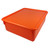 Romanoff Double Stowaway Tray With Lid, Orange ROM13009