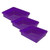 Romanoff Stowaway 3" Letter Tray No Lid, Purple, Pack Of 3 ROM15106-3