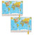 Hemispheres Blue Ocean Series World Laminated Wall Map, 38" X 51", Pack Of 2 RWPHM01-2
