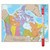Hemispheres Laminated Map, Canada, 47" X 38" RWPHM06