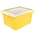 Storex 4 Gallon Storage Bin With Lid, Yellow STX61410U06C