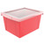 Storex 4 Gallon Storage Bin With Lid, Red STX61411U06C