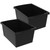 Storex Medium Classroom Storage Bin, Black, Pack Of 2 STX61429U06C-2