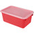 Storex Small Cubby Bin With Cover, Classroom Red STX62407U06C