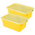 Storex Small Cubby Bin, With Cover, Classroom Yellow, Pack Of 2 STX62410U06C-2