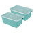 Storex Small Cubby Bin, With Cover, Classroom Teal, Pack Of 2 STX62412U06C-2