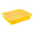 Storex Flat Storage Tray With Lid, Yellow STX62538U05C