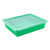 Storex Flat Storage Tray With Lid, Green STX62539U05C