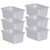 Teacher White Small Plastic Storage Bin, Pack Of 6 TCR20399-6