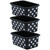 Teacher White Polka Dots On Black Small Plastic Storage Bin, Pack Of 3 TCR20402-3