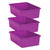 Teacher Purple Large Plastic Storage Bin, Pack Of 3 TCR20405-3