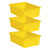 Teacher Yellow Large Plastic Storage Bin, Pack Of 3 TCR20410-3