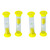 Teacher 3 Minute Sand Timers - Small, Yellow, Pack Of 4 TCR20661