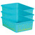 Teacher Teal Confetti Large Plastic Storage Bin, Pack Of 3 TCR20900-3