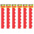 Teacher Red Mini Polka Dots Border Trim, 35 Feet Per Pack, 6 Packs TCR4665-6