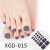 Gray - Colorful Nail Stickers Foot Shiny Glitter Nails Charms Full Cover Self-Adhesive Nail Polish Stickers For Nails Art By WTB