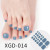 Sky Blue - 22Tips Pure Color Toe Nail Stickers/Strips Nail Art Fake Nails Stickers For Nails Toe Self-Adhesive Feet Stickers For Girls By WTB