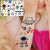 Violet/?Â«?Â?Â¦Â° - Airplane Spaceman Temporary Tattoos For Kids Face Neck Boy Girls Adult Fake Planets Astronaut Tattoo Sticker Black Cartoon Tatoo By WTB