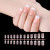 Gray - 24Pcs Square Head Matte False Nails Ballet Detachable Full Cover Artificial Fingernails Frosted Press Glue On Fake Nail Tips By WTB