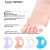 White - 2Pcs=1Pair Separator Finger Feet Care Protector Silicone Toe Orthopedic Products Bunion Corrector Hallux Valgus For Pedicure By WTB