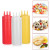 Clear - 3 Holes 800Ml Twist Cap Squeeze Bottle Food Grade Plastic Ketchup Mustard Mayo Sauces Olive Oil Bottles Kitchen Gadgets By WTB