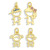 Metal Purple - Ocesrio Gold Plated Cz Small Boy And Girl Charms For Necklaces Copper Diy Handmade Pendants For Earrings Wholesale Chma091 By WTB