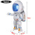 3D Rocket Balloon Self Standing Foil Balloon With Base Astronaut Balloon Rocket Balloon For Outer Space Party Decoration By WTB