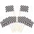 24Pcs Checkered Racing Flag Toothpicks Cupcake Picks Toothpick Flag Dinner Flags Race Car Cake Toppers Decorations Party Supplie By WTB