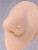 Metal Gold-Color - 20G L Shaped Nose Studs Simple Mini Butterfly Design Gold Silver Color Nose Piercing For Women Girl Nostril Jewelry By WTB