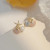 Metal Gold-Color - New Starfish Shell Imitation Pearl Enamel Asymmetric Stud Earrings For Women Girl Wedding Jewelry Lady Temperament Pendientes By WTB