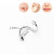 Metal Rhodium Plated - Stainless Steel Nose Ring Piercing Horseshoe Spike Septum Piercing Lip Tragus Helix Piercing Body Piercing Ring Hip Hop "S" By WTB