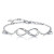 Womens Sterling Silver Infinity Endless Love Symbol Charm Adjustable Bracelet For Women Mother'S Day By WTB