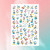 Blue With White - 1Pcs Disney Cartoon Nail Stickers Wholesale Waterproof Paste Nail Art Sticker Princess Mickey Anime Series Nail Decoration By WTB