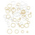 Orange - 20Pcs 4/6/8/10Mm Silver/14K Gold Plated Brass Jump Rings Open Loops For Earring Bracelet Necklace Diy Jewelry Making Findings By WTB