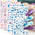 Purple - 3D Blue Butterfly Adhesive Stickers Nail Art Decoration Laser Flowers Leaves Nail Sticker Nail Art Supplies Nail Parts By WTB