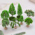 Army Green - Artificial Moss Rocks/Wooden Base Model Trees Simulation Plastic Dollhouse Mini Tree Natural Green Bonsai Figurine By WTB