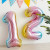 Mint Green, Ballon Size: 10Inch - 32Inch Rainbow Gradient Number Foil Balloon 1-9 For Kids Birthday Party Decor Baby Shower Bridal Shower More Options Avaliable By WTB