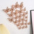 Plum - 12 Pieces 3D Hollow Butterfly Wall Sticker Bedroom Living Room Home Decoration Paper Butterfly By WTB