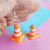 Metal Silver - Unique Orange Traffic Cone Safety Design Novel Earring Keychain - The Perfect Gift For A Friend! By WTB