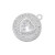 Metal Imitation Rhodium Plated - Zhukou Round Jewelry Pendants Pink Heart Cubic Zirconia Charms For Jewelry Making Brass Accessories Supplies For Jewelry Vd1357 By WTB