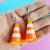 Metal Brown - Unique Orange Traffic Cone Safety Design Novel Earring Keychain - The Perfect Gift For A Friend! By WTB