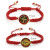 Metal Reddish Brown - Qigo St. Benedict Bracelet For Men Women Rope Weave Religious Jewelry Red Black By WTB